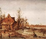 Esaias Van de Velde Winter Landscape oil painting